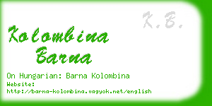kolombina barna business card